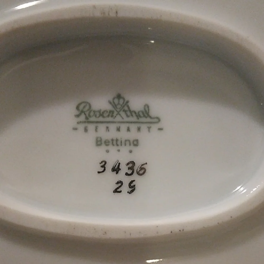 Vintage Rosenthal Bettina Gravy Boat 3436 29 & Creamer 3436 /16